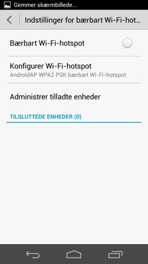 Vælg Konfigurer Wi-Fi-hotspot