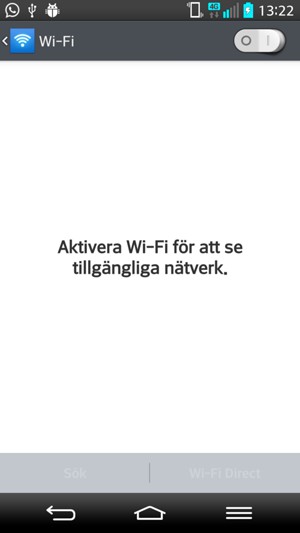 Aktivera Wi-Fi