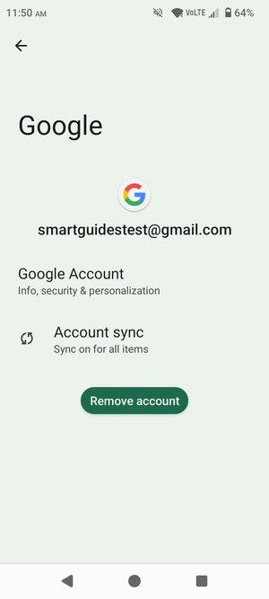 Select Account sync