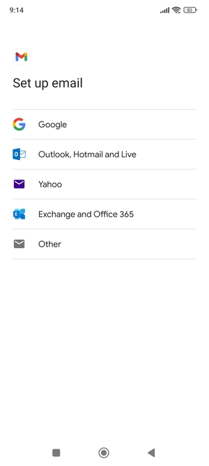 Select  Outlook, Hotmail and Live