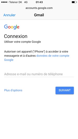configurer compte gmail sur iphone 5s
