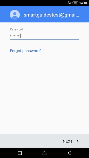 Enter your password and select NEXT
