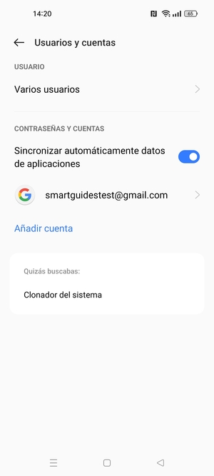 Seleccione su cuenta Google