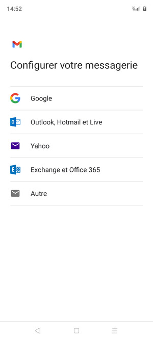 Sélectionnez Exchange et Office 365