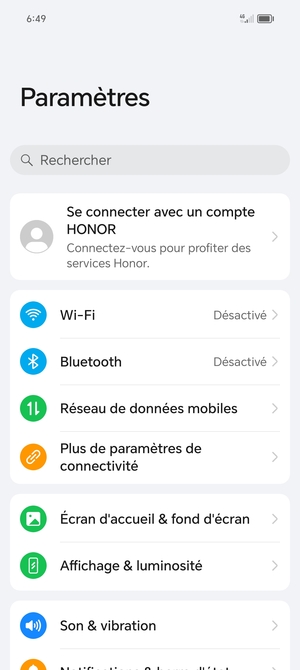 Sélectionnez Réseau de données mobiles