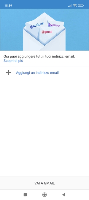 Seleziona Aggiungi un indirizzo email