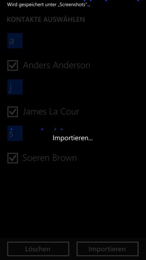 Ihre Kontakte werden in Ihrem Lumia gespeichert