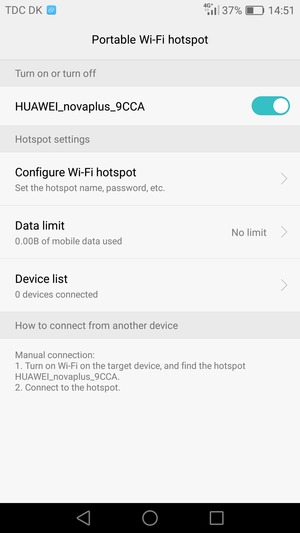 Behoefte aan Vakantie reputatie Use phone as modem - Huawei nova Plus - Android 6.0 - Device Guides