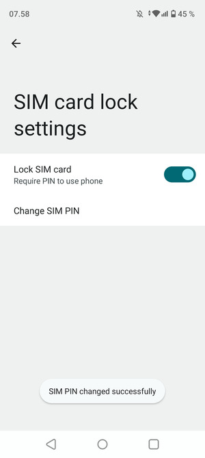 Your SIM PIN has been changed