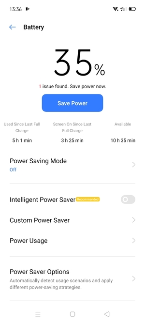 Select Power Saver Options