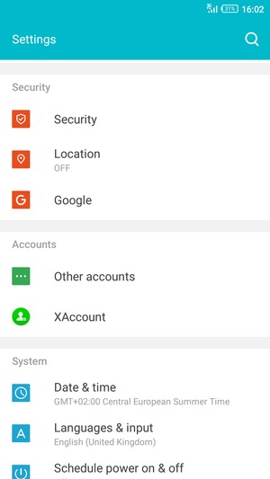 Return to the Settings menu and select Other Accounts
