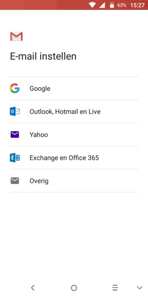 Selecteer Outlook, Hotmail en Live