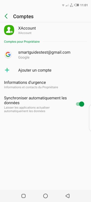 Sélectionnez votre compte Google