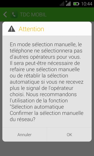 Sélectionnez OK