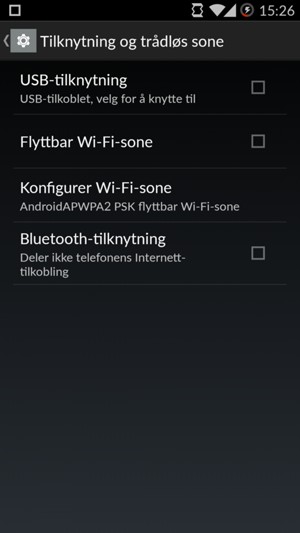 Velg Konfigurer Wi-Fi-sone