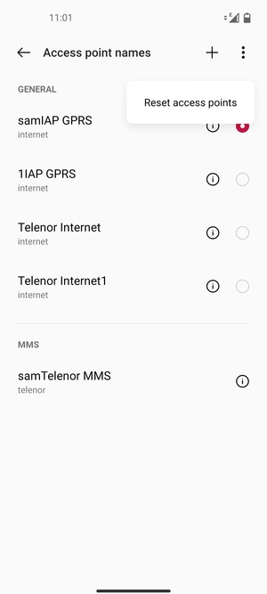 Select Reset access points