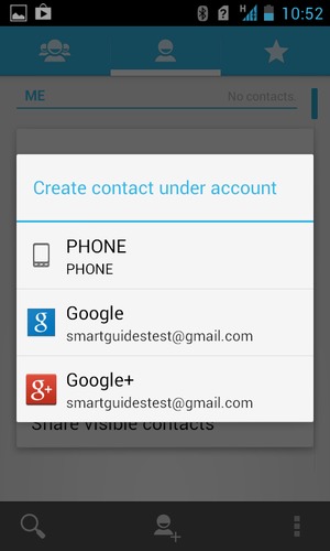 Select your Google account