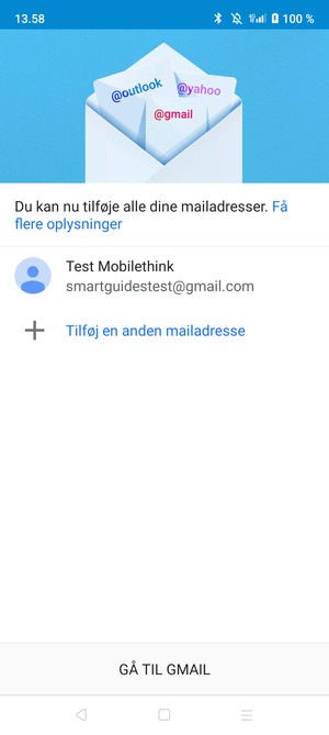 Vælg GÅ TIL GMAIL