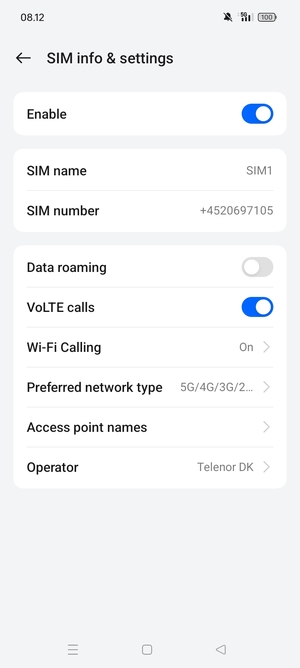 Select Access point names