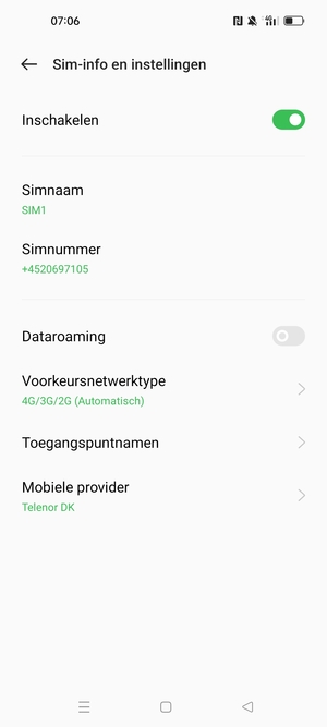 Om van netwerk te wisselen in geval van netwerkproblemen, selecteert u Mobiele provider