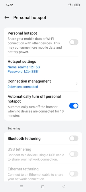 Select Hotspot settings