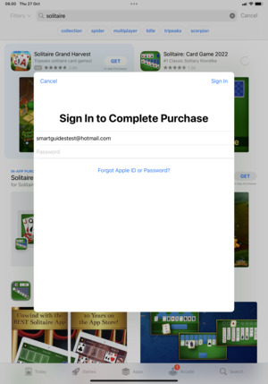 Enter Apple ID Username and Password. Select Sign in