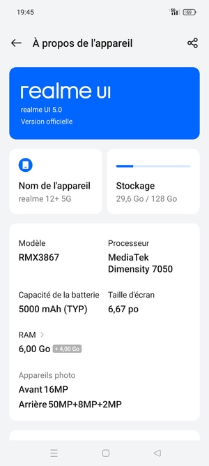 Sélectionnez realme UI