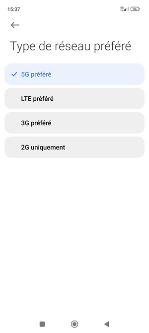 Sélectionnez votre option préférée