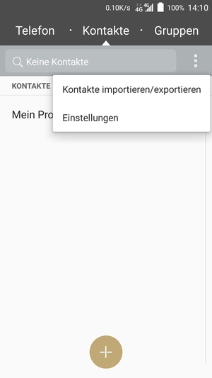 Wählen Sie Kontakte importieren/exportieren