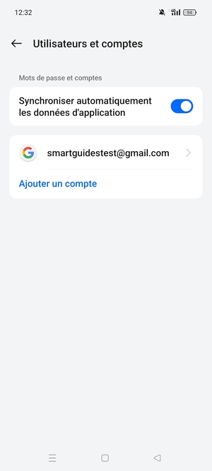 Sélectionnez votre compte Google