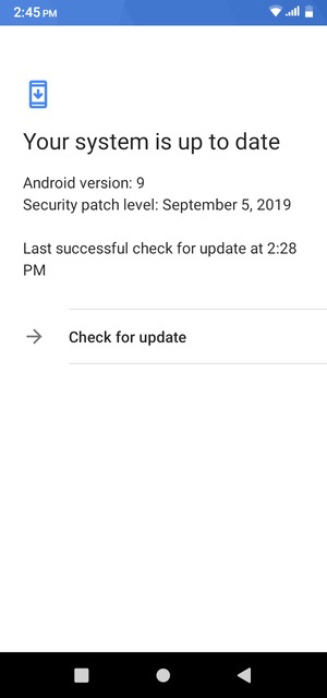 Select Check for update