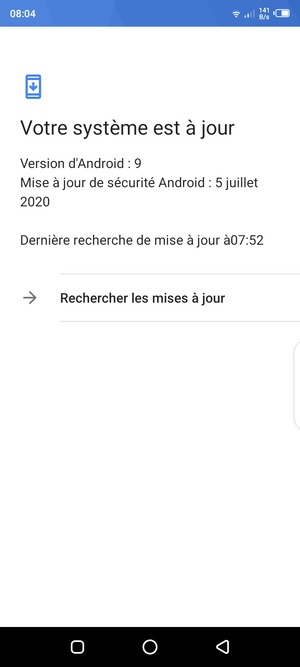 Sélectionnez Rechercher les mises à jour