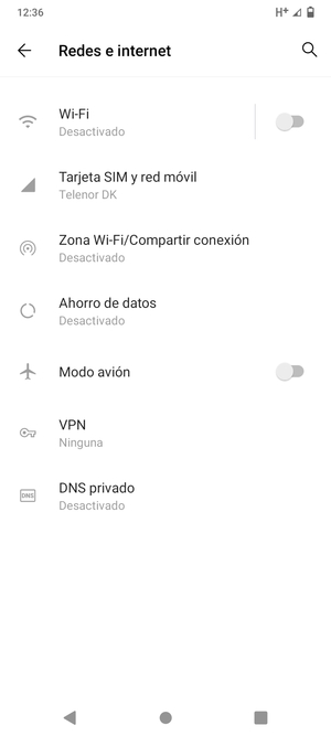 Seleccione Zona Wi-Fi/Compartir conexion