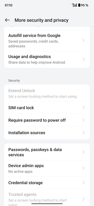 Scroll to Security and select SIM card lock