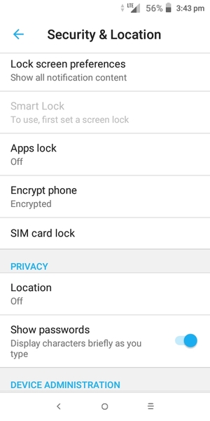 To change the PIN for the SIM card, return to the Security & Location menu and scroll to and select SIM card lock