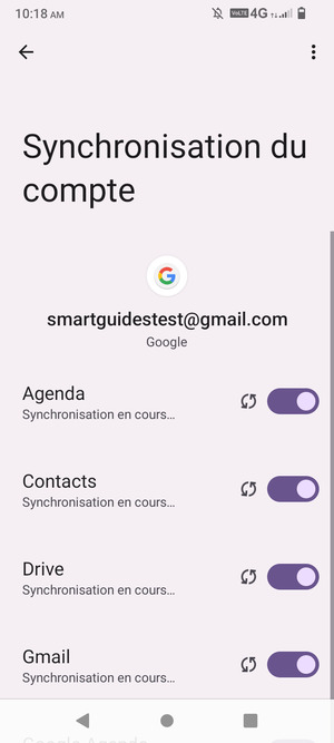 Vos informations seront synchronisées