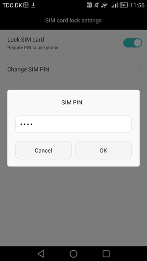 Veuillez confirmer votre nouveau Nouveau code PIN de la carte SIM et sélectionner OK