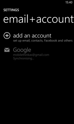 Your contacts from Google will now be synced to your Lumia.