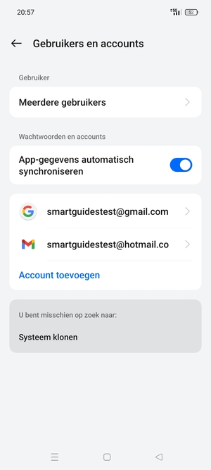 Selecteer uw Google-account