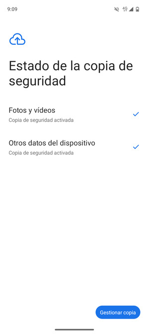 Seleccione Gestionar copia