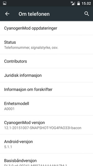 Velg CyanogenMod oppdateringer