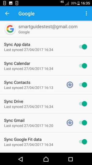 Make sure Sync Contacts is selected