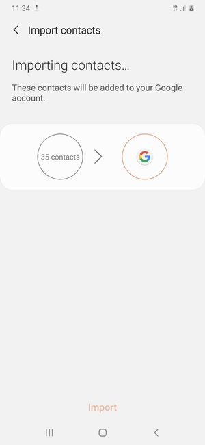 Your contacts will be saved to your Google account and saved to your phone the next time Google is synced.