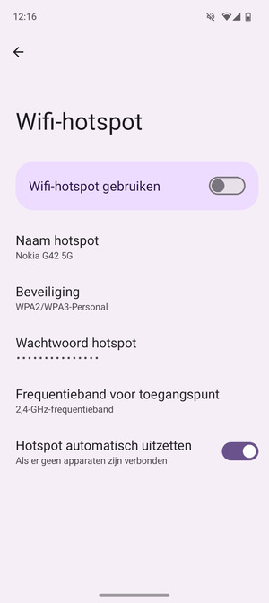 Schakel Wifi-hotspot gebruiken in