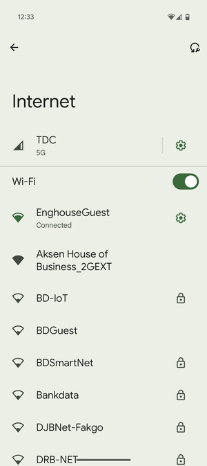 You are now connected to the Wi-Fi network