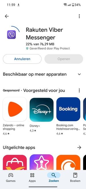 Wacht tot het installatieproces beëindigd is