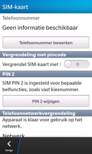 Zet Vergrendel SIM-kaart met pincode op aan