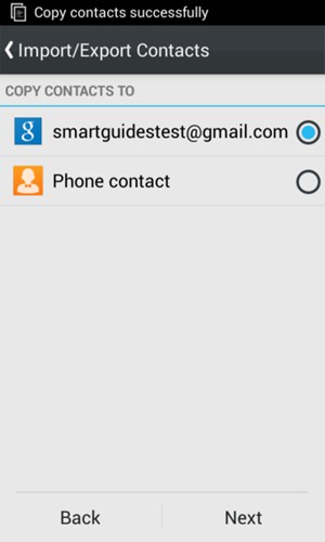 Your contacts have now been added to your Tecno