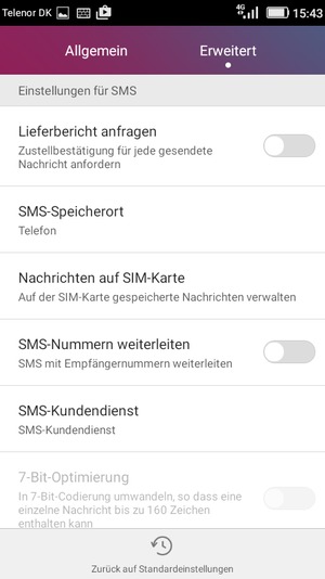 Wählen Sie SMS-Kundendienst