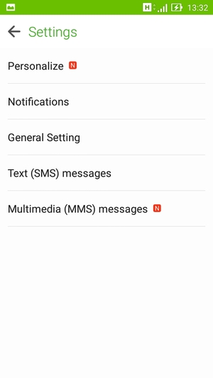 Select Text (SMS) messages